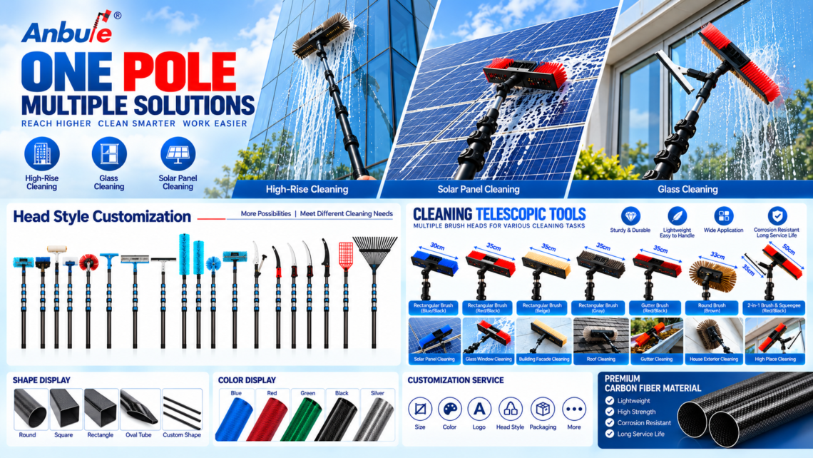 Carbon fiber water fed pole product range
