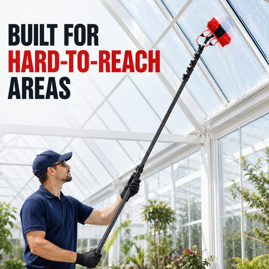 45ft water fed pole for solar and exterior cleaning